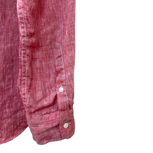 Frank & Eileen - Women’s ‘Eileen’ Relaxed Linen Shirt in Red Raspberry, XX-Small - Picture 12 of 13